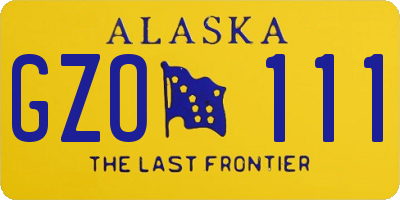 AK license plate GZO111