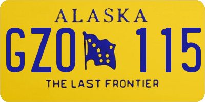 AK license plate GZO115