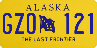 AK license plate GZO121