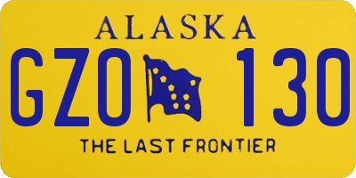 AK license plate GZO130