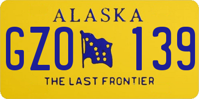 AK license plate GZO139