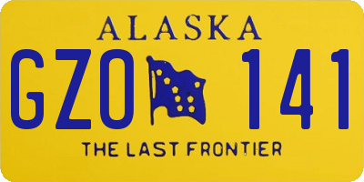 AK license plate GZO141