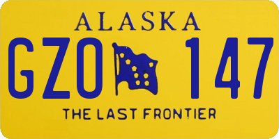 AK license plate GZO147