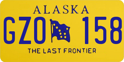 AK license plate GZO158