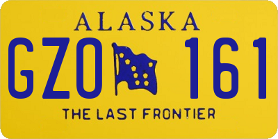 AK license plate GZO161