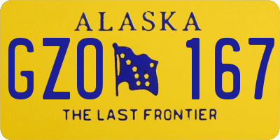 AK license plate GZO167