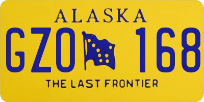 AK license plate GZO168