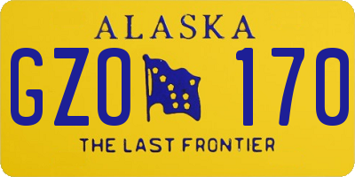 AK license plate GZO170