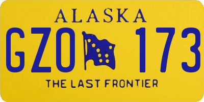 AK license plate GZO173