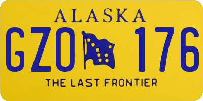 AK license plate GZO176