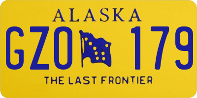 AK license plate GZO179