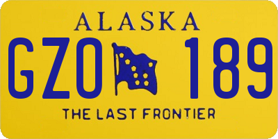 AK license plate GZO189