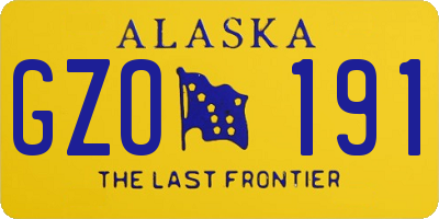 AK license plate GZO191