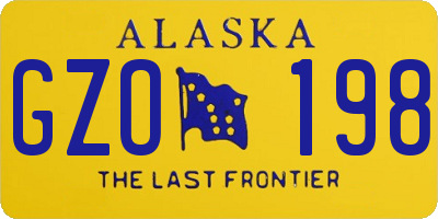 AK license plate GZO198