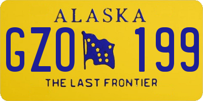 AK license plate GZO199