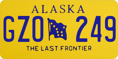 AK license plate GZO249