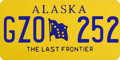 AK license plate GZO252