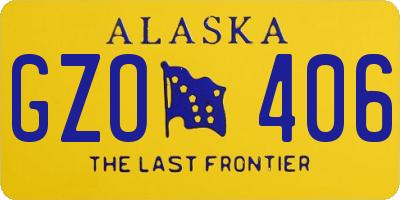 AK license plate GZO406