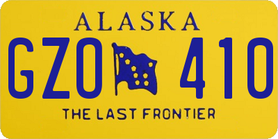 AK license plate GZO410