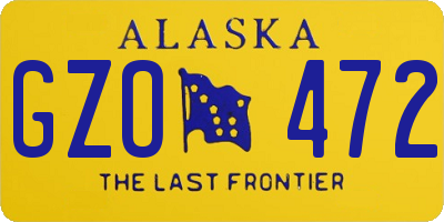 AK license plate GZO472