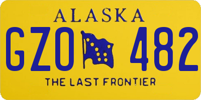 AK license plate GZO482