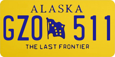 AK license plate GZO511