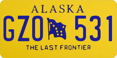 AK license plate GZO531