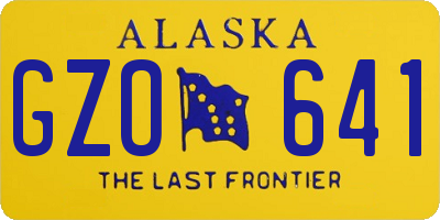 AK license plate GZO641