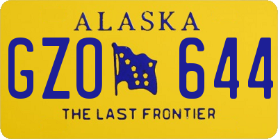 AK license plate GZO644
