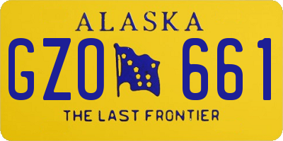 AK license plate GZO661