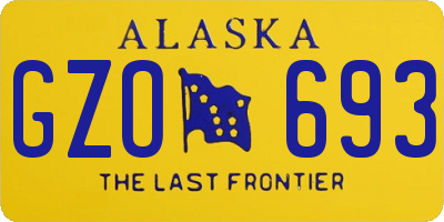 AK license plate GZO693