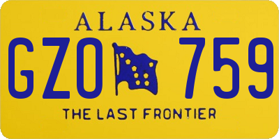 AK license plate GZO759
