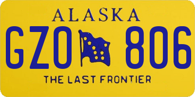 AK license plate GZO806
