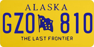 AK license plate GZO810