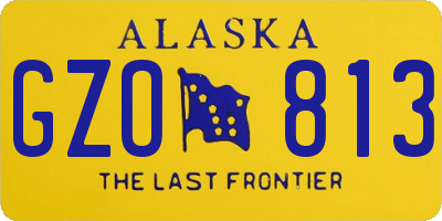 AK license plate GZO813