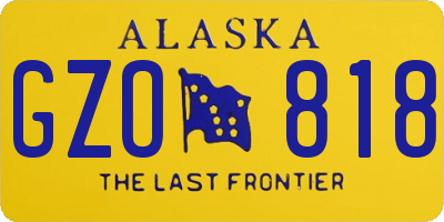 AK license plate GZO818