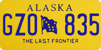 AK license plate GZO835
