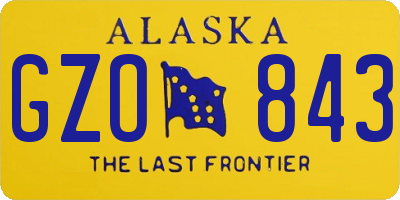 AK license plate GZO843
