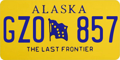 AK license plate GZO857