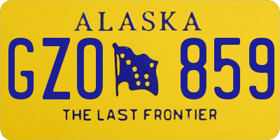 AK license plate GZO859