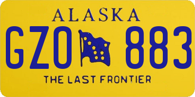 AK license plate GZO883