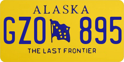 AK license plate GZO895