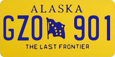 AK license plate GZO901