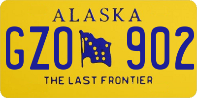 AK license plate GZO902