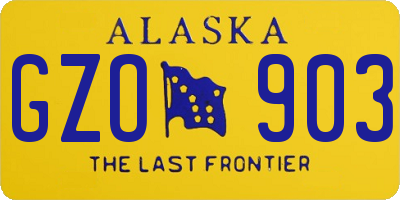 AK license plate GZO903