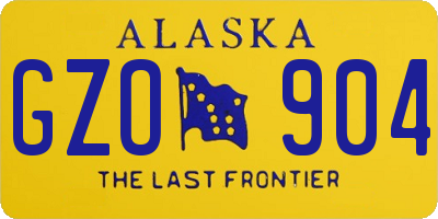 AK license plate GZO904