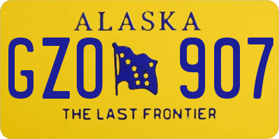 AK license plate GZO907