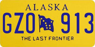 AK license plate GZO913