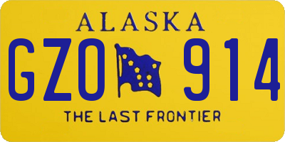 AK license plate GZO914