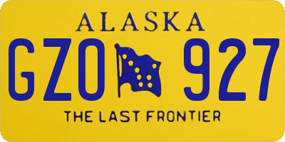 AK license plate GZO927